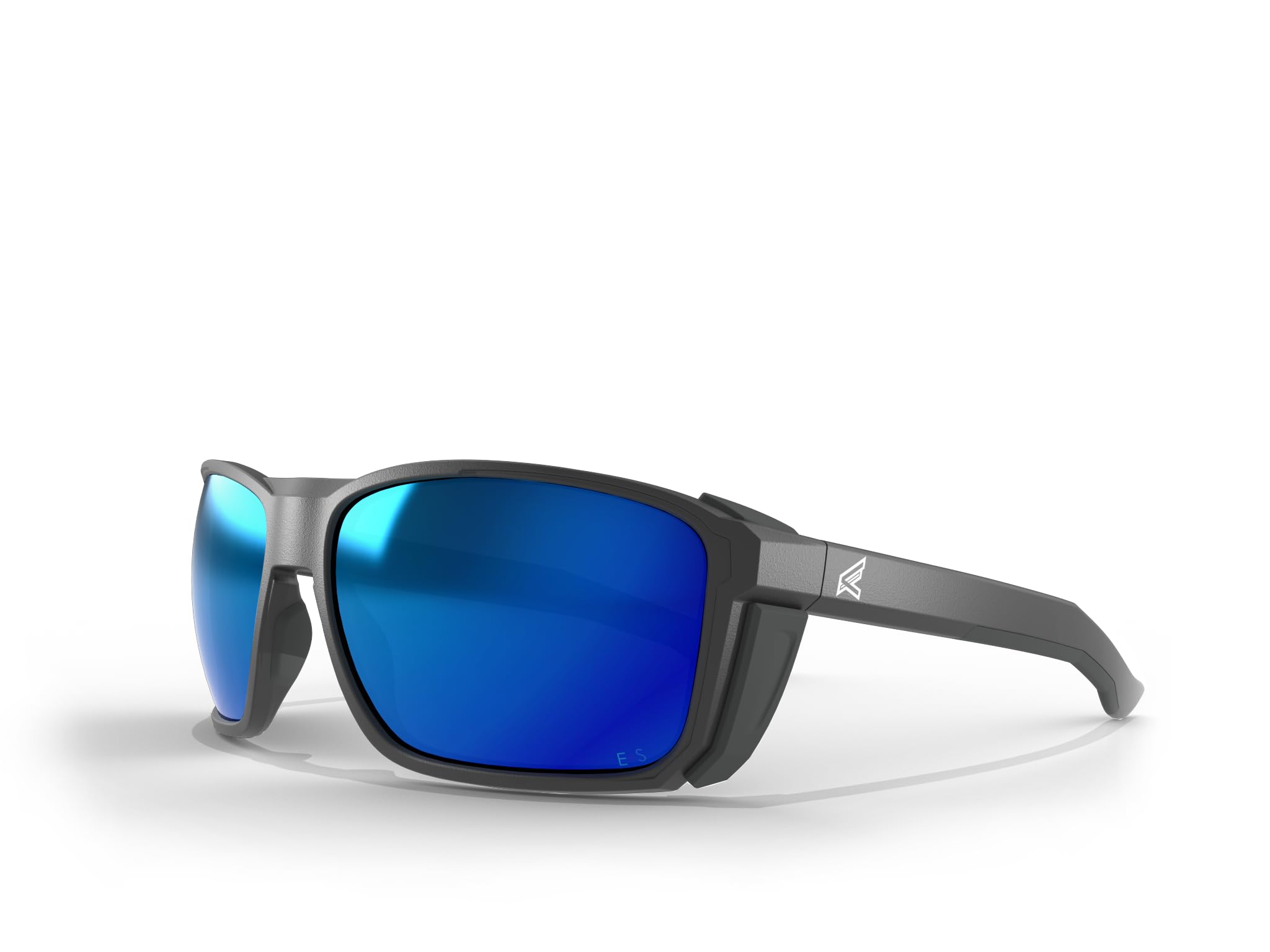 EDGE Whitikar Safety Glasses With Removable Side Shields, Polarized Z87 Men's Sunglasses, Mirrored Tinted Safety Eyewear, Scratch Resistant Lenses, 99% UV Protection Polarized Blue Mirrored Lenses