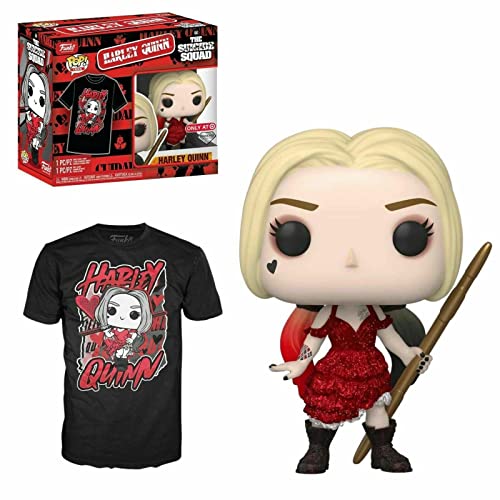 Funko Suicide Squad 2021 Pop! & tee Box (Extra Grande) Harley Quinn Diamond Glitter Collection Pop!...