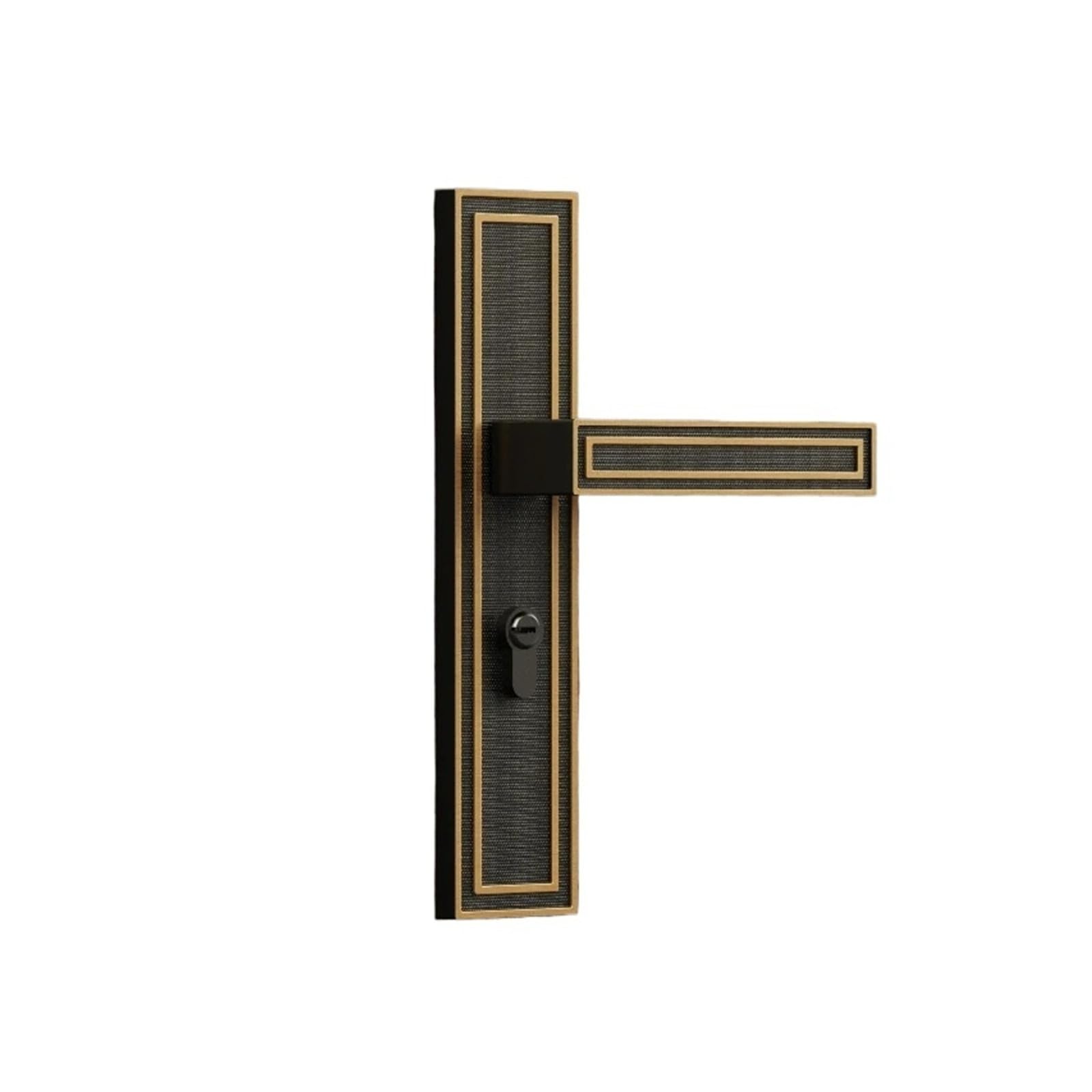 1 set zinc alloy silent door lock bedroom handle with key(40*40*20mm)