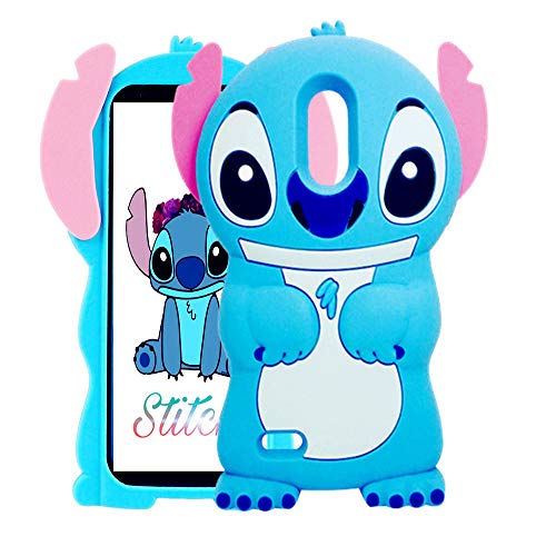 LG Aristo 3 Case, Tribute Dynasty, Fortune Case Cute Lilo Stitch 3D Cartoon
