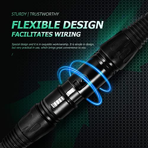 Conectores de cable de micrófono XLR de 3 contactos con diseño robusto para estudio DOITOOL 4