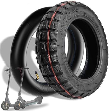10x2.5 Off-road Tire & Inner Tube Set, for 6 Inch Rim Smart Self Balancing Hoverboard, for Kugoo M4/M4 Pro Gotrax g4 Electric Scooter, fit 36v 48v 400w 500w 800w Hub Motor Hover Board