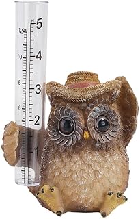 Weatherproof Raingauge With Tube For Garden Yard-Patio Durable Gardening Supply Stable Waterproof Resin Gnome Rain Gauge