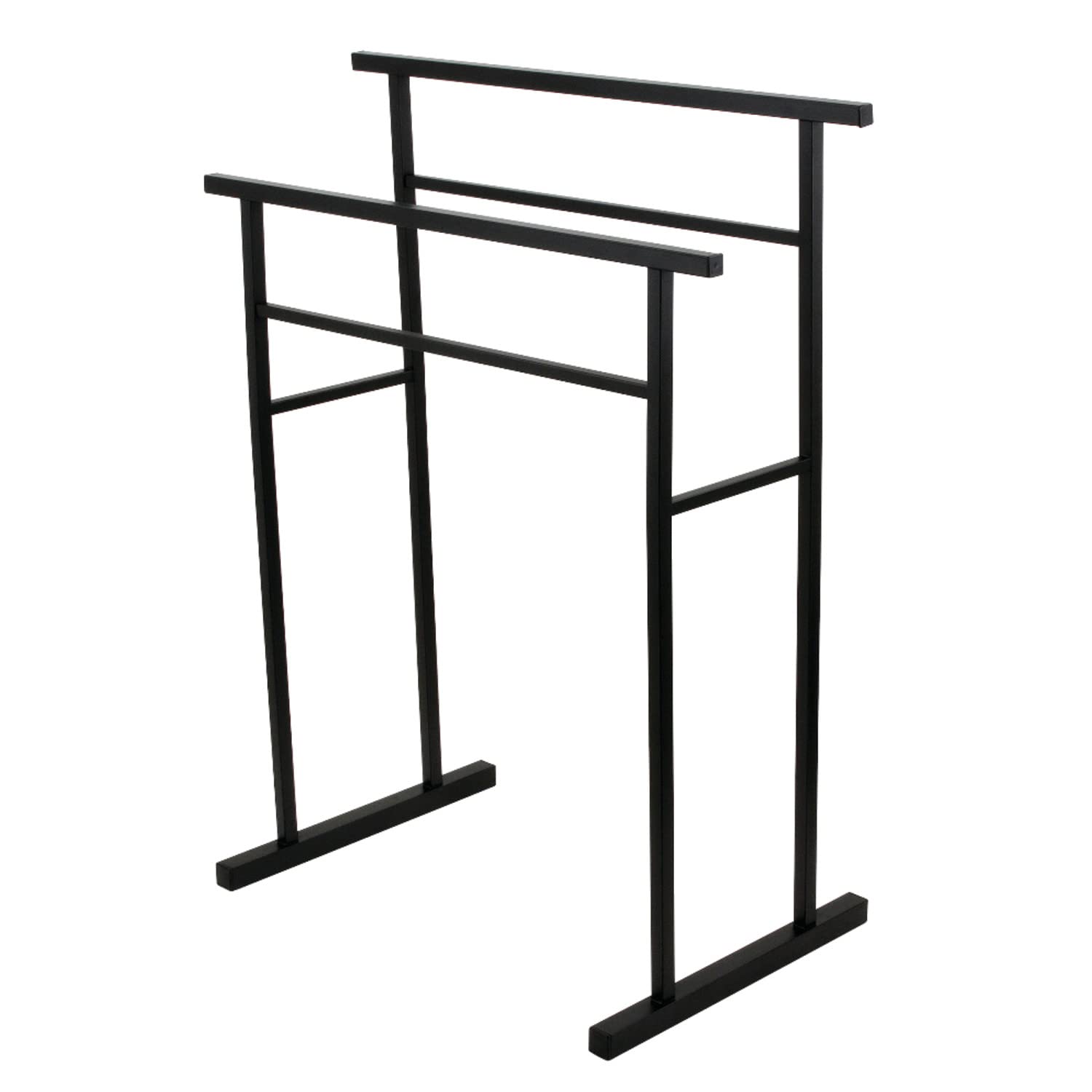 Porte-serviettes en acier noir mat Edenscape, l'élégance minimaliste et durable