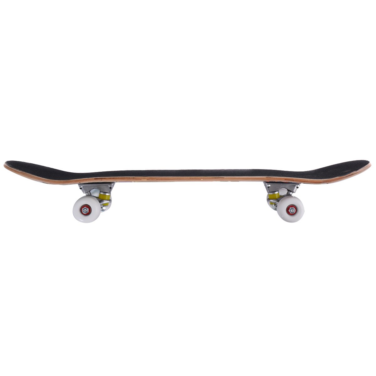 COSTWAY Skateboard en Bois d'Erable à 7 Couches, Planche à roulettes avec 4 Roues en PU, 80x20cm, Support 50KG pour Jeunes ou Débutants
