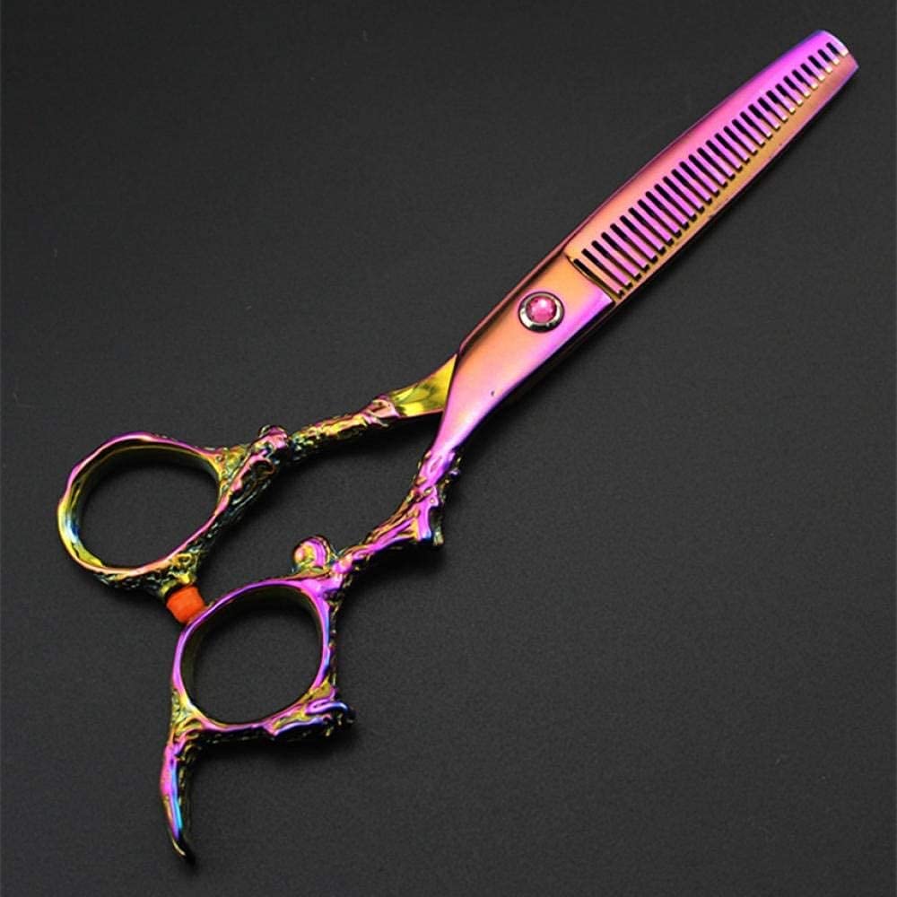 Tijeras de peluquería, Tijeras de peluquería Profesional 6 Pulgadas Japón 440c Tijeras de Corte para Cabello Tijeras de Corte Tijeras de Adelgazamiento de salón Juego de