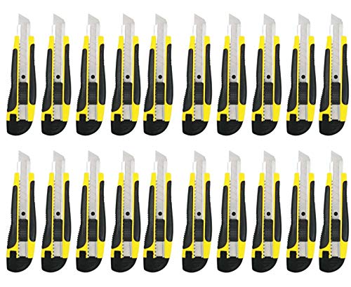 Cuttermesser Teppichmesser 20 Stück 18mm Profi Cattermesser Messer Gelb...