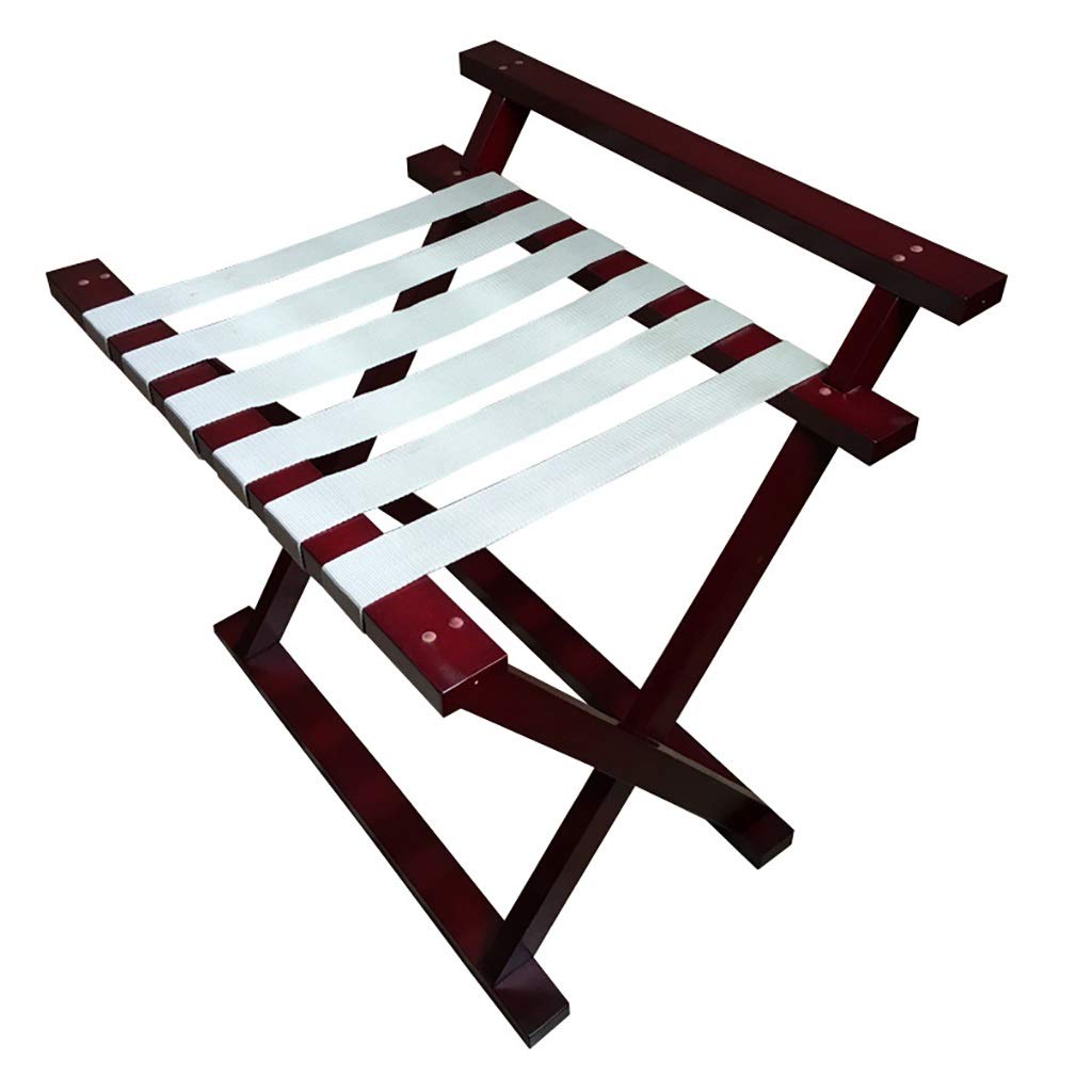 Support de valise en bois avec dossier, mobilier de prestige pour chambre d'hôtel