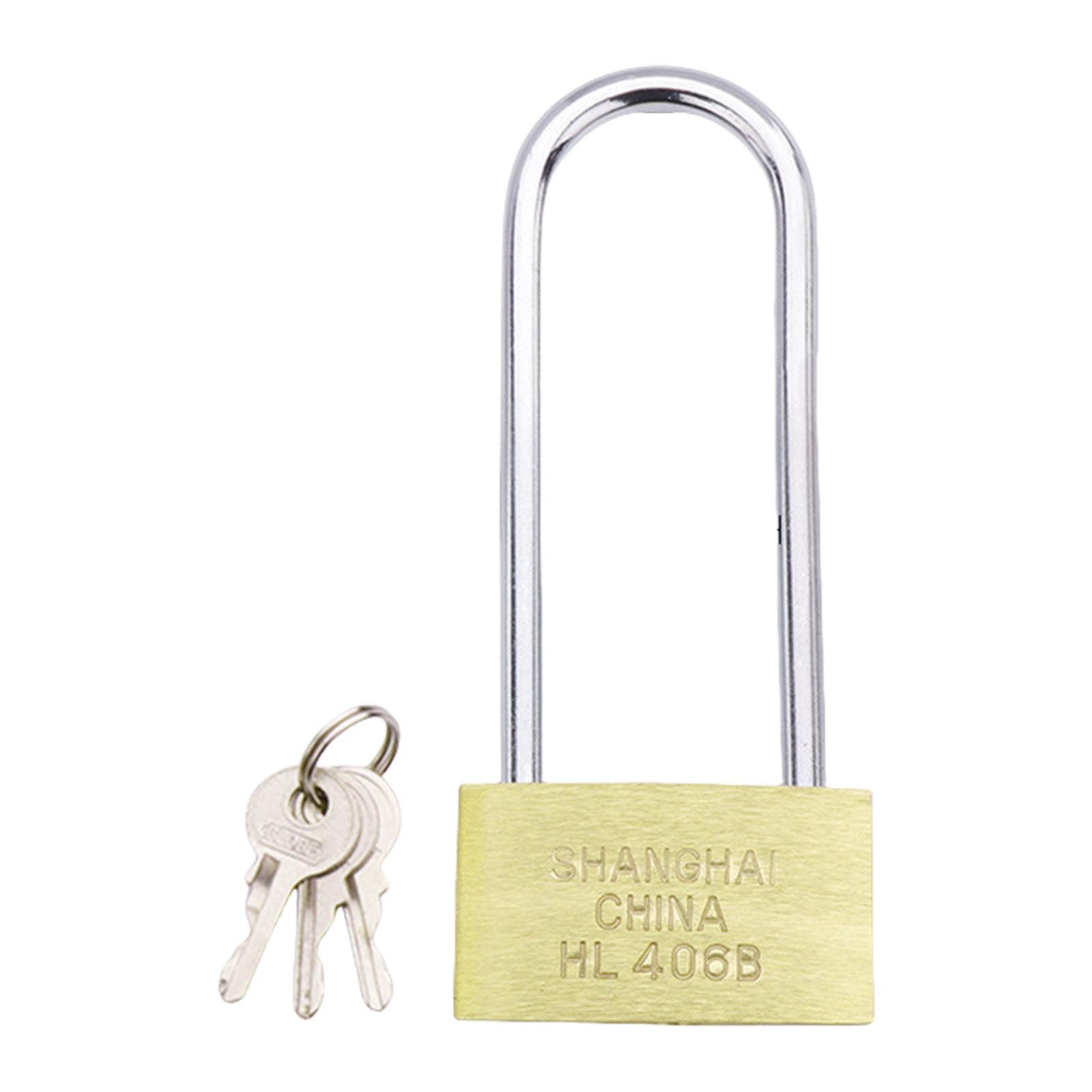 Fexxkg Open Multipurpose Padlocks Outdoor Long Shackles Secure Protective Accessory For Lockers Gate Toolboxes Brass Long Padlocks