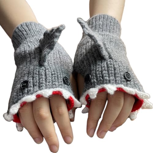 Soft Kids Winter Gloves Warm Mittens Half Finger Cartoon Mittens for Boys Girls Winter Supplies