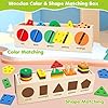 V-Opitos Montessori Toys for Toddler 1+ Year Old, Wooden Color & Shape Sorting Matching Box, Early Learning Toys for 12-18 Month, Age 1, 2, 3, Ideal Christmas, Birthday Gifts for Boy & Girl
