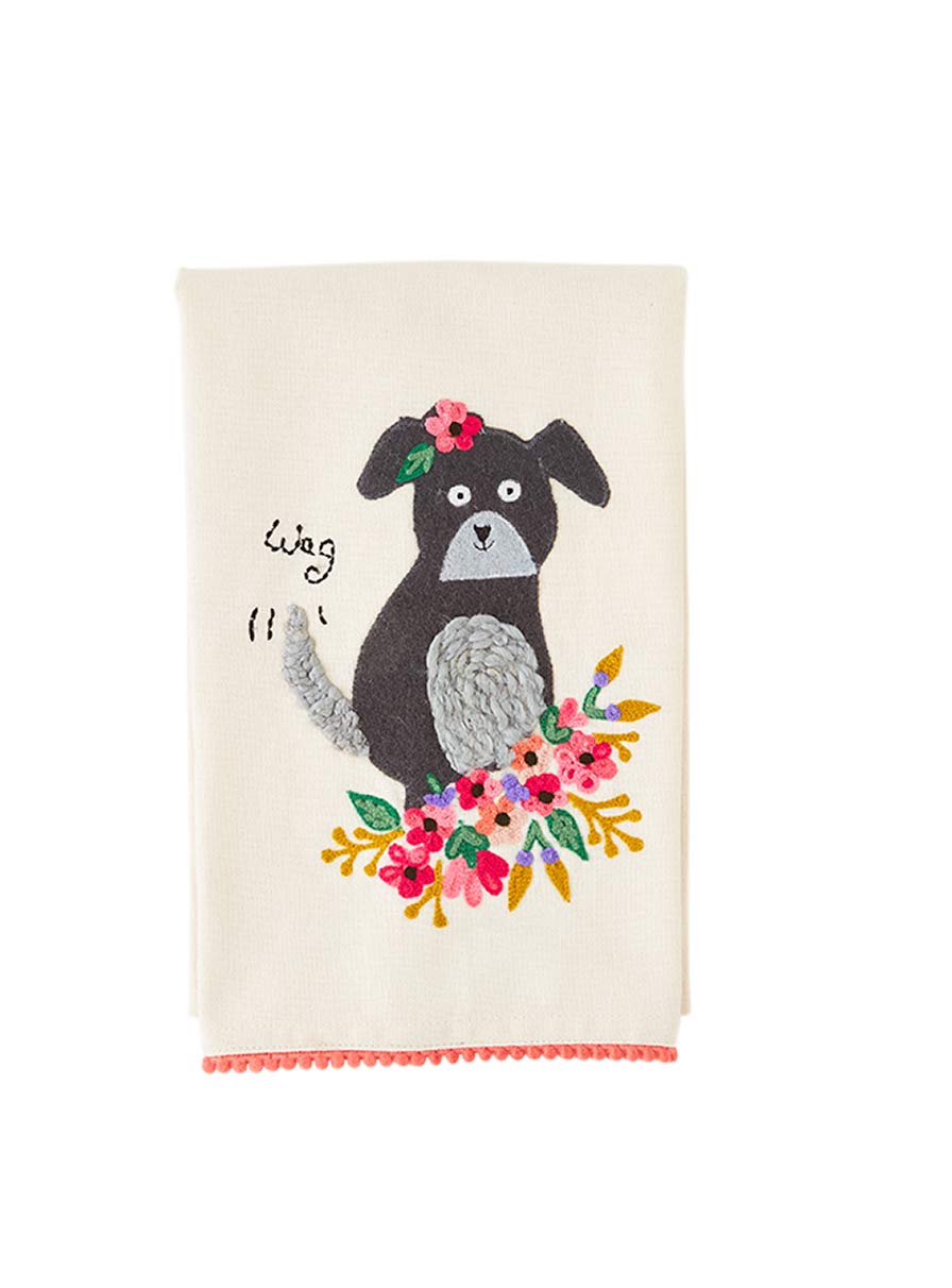 Serviettes brodées Wag cadeau de crémaillère original et utile