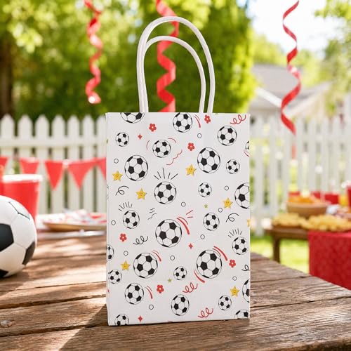 Bolsas de regalo de fútbol Veemoon de papel resistente que no se rompen 7