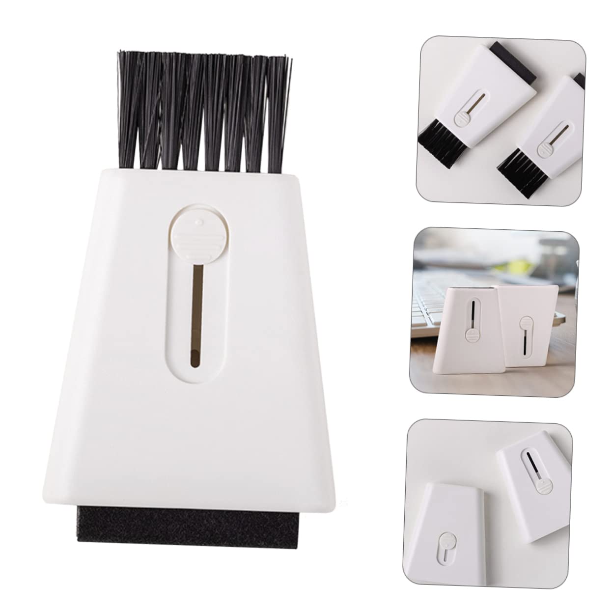 minkissy Double-Head Cleaning Brush for Keyboard Cleaning Window Grooves Easy Replacement Comfortable Use