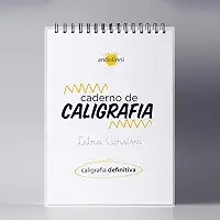 Caderno de Caligrafia Adultos Capa Flexível | Treino Escrita Cursiva | Letra Bonita | Tamanho: 21cm x 29,7cm (A4)