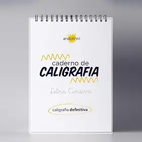 Caderno de Caligrafia Adultos Capa Flexível | Treino Escrita Cursiva | Letra Bonita | Tamanho: 21cm x 29,7cm (A4)