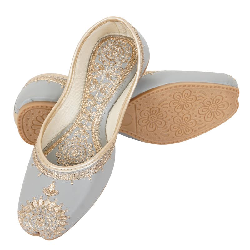 Image of DFR Women Juti | Embroidered Rajasthani Mojari Girls Shoe