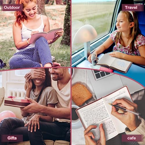 Cuaderno vintage de cuero 2026 con 300 páginas forradas para escribir y viajar 6