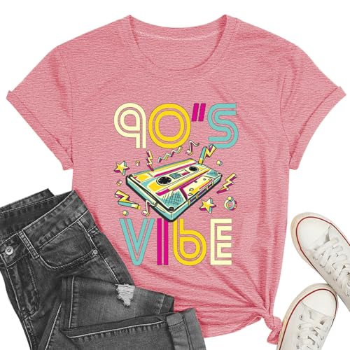 90s Shirts for Women 90's Vibe Tshirt Vintage Team Tee 80s Neon Top