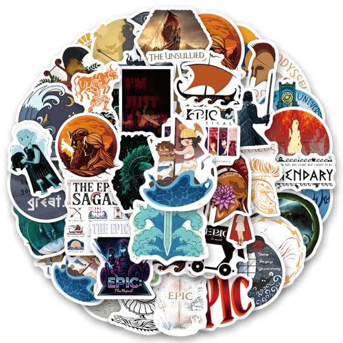 55 Pcs Epic The Musical Pack | Vinyl Aesthetics Stickers for Scrapbook Journaling Laptop Bumper Skateboard Water Bottles Computer Phone Cartoon Hard hat Car Sticker