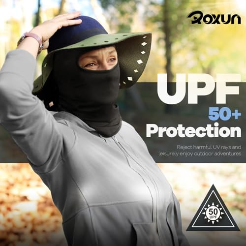 Image of ROXUN Balaclava Ski Mask, 5 Pack Neck Gaiter Motorcycle Summer Cooling | UV Protection Shiesty, Windproof Scarf for Men /Women, Face Mask, Versatile Use