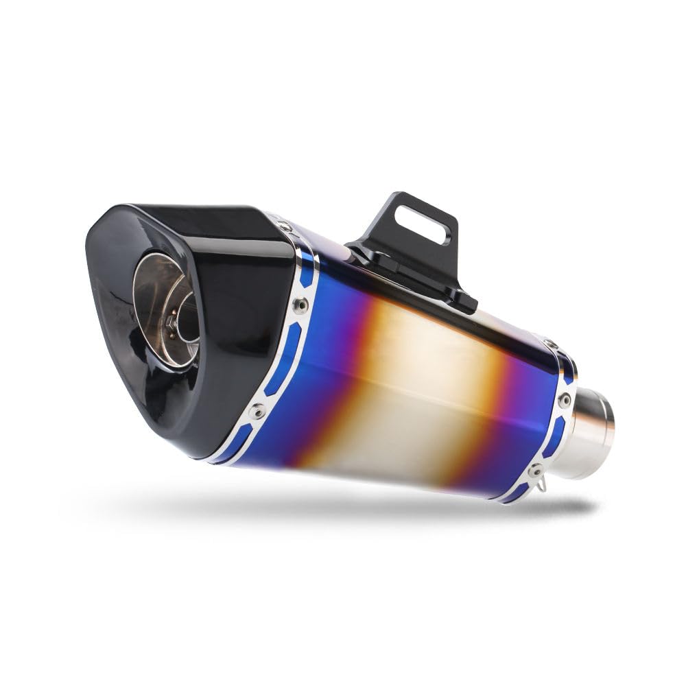 Moto Powerz Sports Bike Exhaust | Akrapovic Silencer with DB killer for All Motorcycles | Blue Stainless Steel, Easy to Fit High Performance Muffler for High Bass Sound-image-15