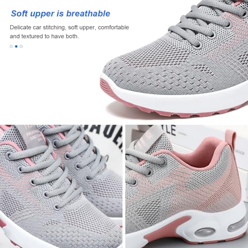 Image of Padgene Womens Sneakers Air Cushion Running Shoes Lightweight Tennis Walking Shoes Mesh Breathable Gym Work Fashion Sneakers Athletic Comfortable Casual