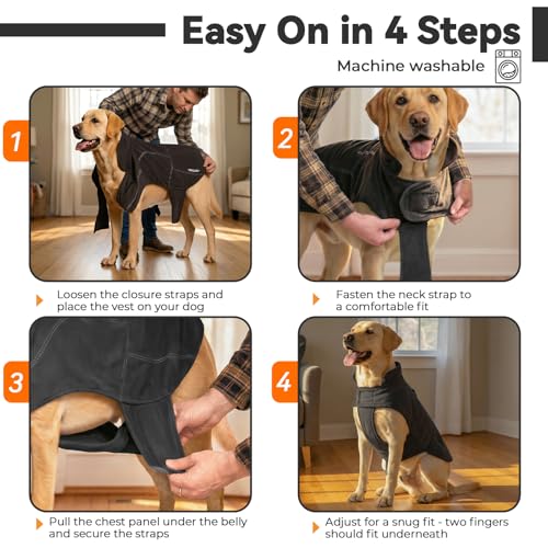 VIVAGLORY Softpad Wintermantel Hund, Hundemantel Fleecemantel Hund, Fleecejacke mit Bauchschutz, Fleece Reflektierend Verstellbar Softshell, XXS, Beige