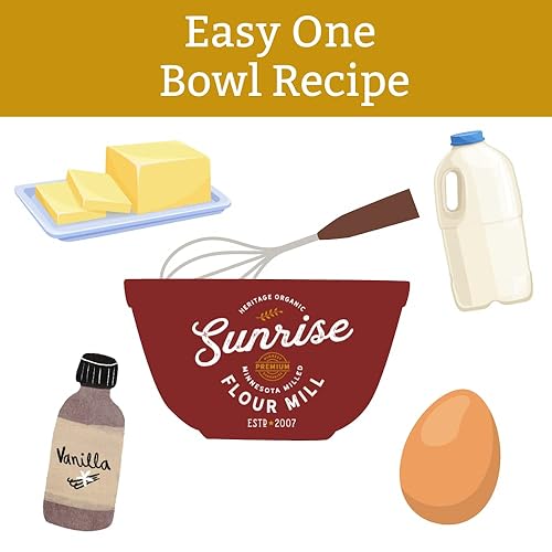 Miniatura 4 de Sunrise Flour Mill USDA Organic Heritage - Mezcla de bollos - 11.2 onzas  Molido a partir de trigos duros de Sonora rojos y blancos  Más fácil de