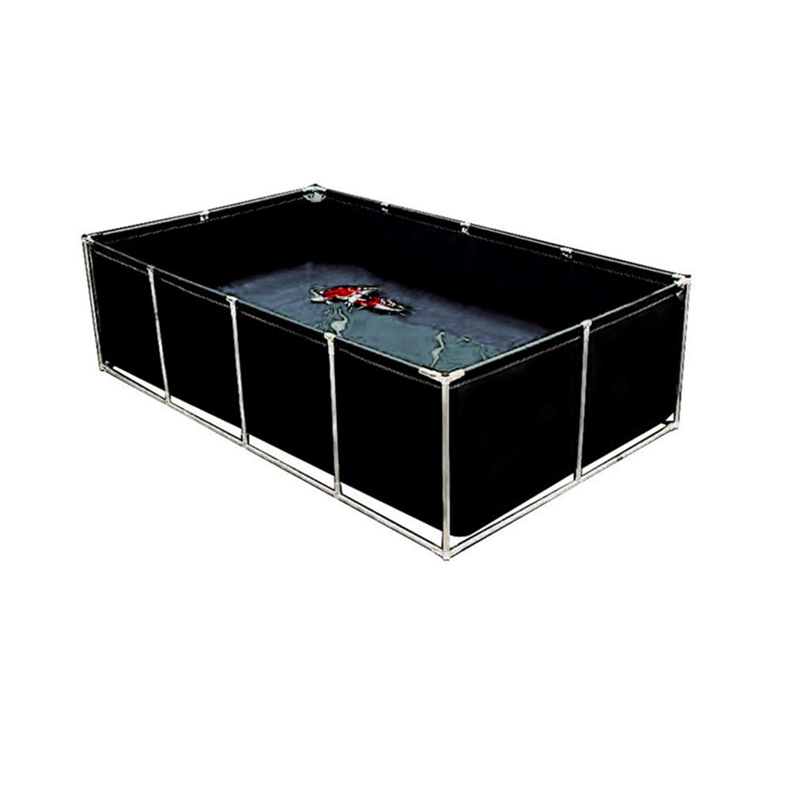 Large Framed Rectangular Swimming Pool, Above Ground Steel Frame Outdoor Garden Pool for Families & Kids, Capacity, Easy Assembly, Durable Metal Frame, Includes Repair Patch
