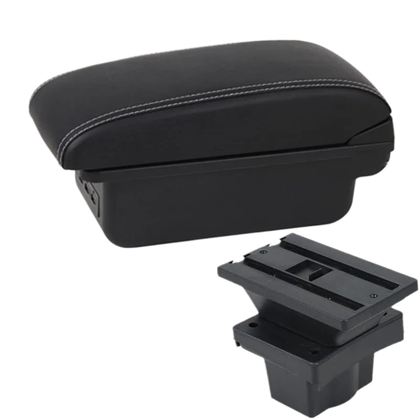 AWGNTQQ Car Armrests For Skoda For Octavia For Yeti Mk2 For A5 Car Armrest Storage Box Interior Dedicated Retrofit Accessories(B3 white line 3USB)