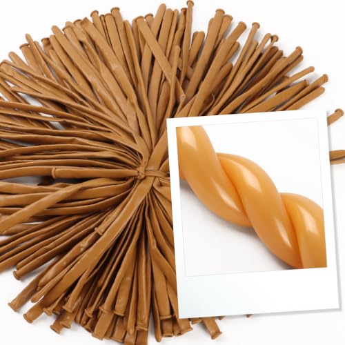 Image of Dark Brown 260 Balloons - Long Balloons for Animal Modeling & Party Decor | Dark Brown twisting balloons for animal modeling & DIY craft projects, flexible & easy to twist into shapes, thick latex
