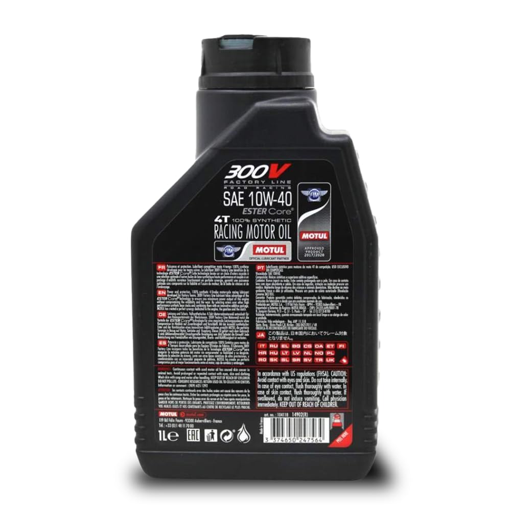 Amazon.com: Motul 300V Factory Line Road Racing 15W50 4T Synthetic