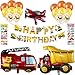 Produktbild Ohighing Jungs 3.Geburtstag 2.Geburtstagsdeko Kindergeburtstag Bagger Baumaschinen Folienballon 2-6 Jahre Happy Birthday Kinderzimmer Kindergarten Partydeko