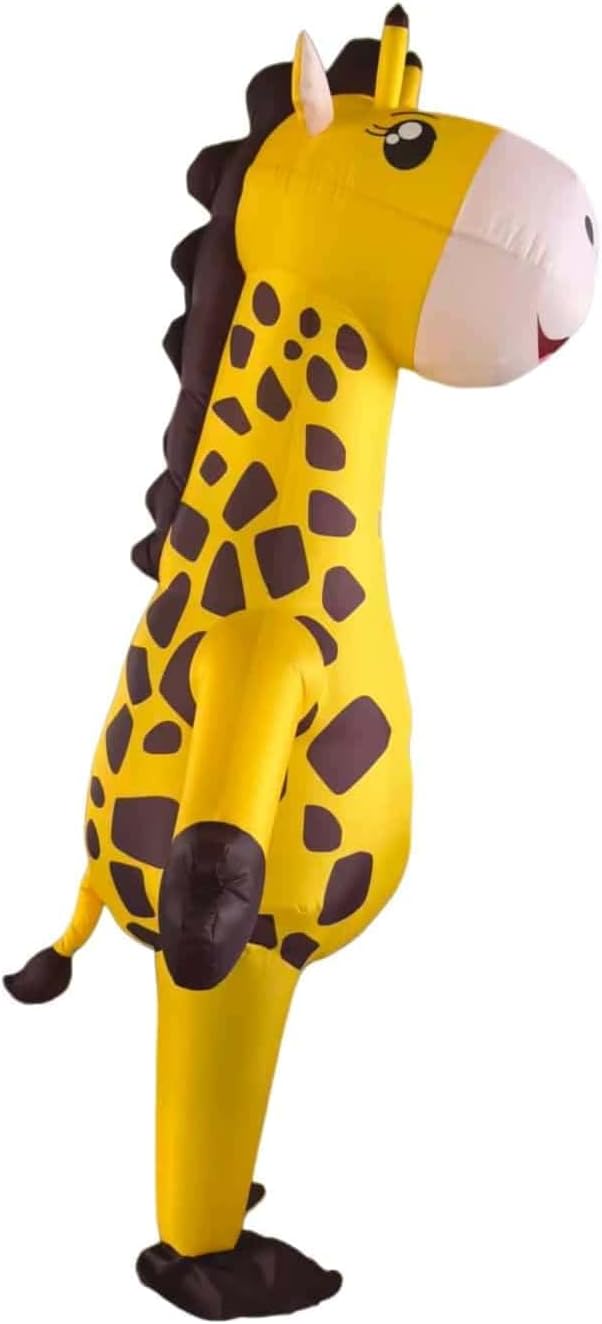 Giraffe Inflatable Costume-Full Body Animal Jumpsuit for Halloween, Breathable Fabric, Lightweight&Flexible for Cosplay, Parades