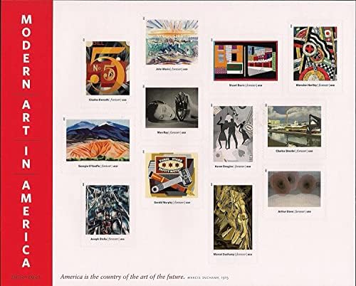 USPS Modern Art in America 1913-1931 American is The Country of The Art of The Future (Pane Sheet of 12) Postage Forever Stamps 2013 Scott #4748 image 2