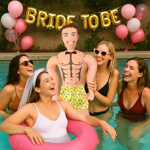 Aufblasbare Gummipuppe Mann – Lustige Puppe für Frauen JGA & Party – Lebensgroße Figur 150 cm – Witziges Gag Geschenk & Scherzartikel für Geburtstag, Mädelsabend & Feier