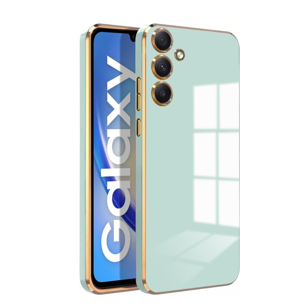 KARWAN®️ Luxury 6D Chrome Back Cover Case Compatible for Samsung Galaxy A34 5G |Slim Shockproof Soft TPU | Raised Lips Protection | Camera Protection | Stylish Back Case and Cover |-Mint (B0C7QWJX4Y) Amazon Price History, Amazon Price Tracker