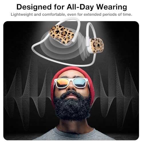 Image of Purity Air Open Ear Headphones - True Air Conduction Wireless Bluetooth Open Ear Earbuds with Dual Mic for iPhone /Android - Secured Long Wearing Comfort, Sports Sweat Resistant (Skull Camo)