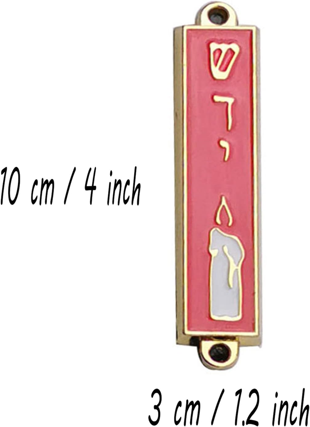 3 pcs Jerusalem Mezuzah for Door Pendant Star of David Ten Commandments Israel Mezuza Commemorative Gifts for Jewish Travel 4 inches