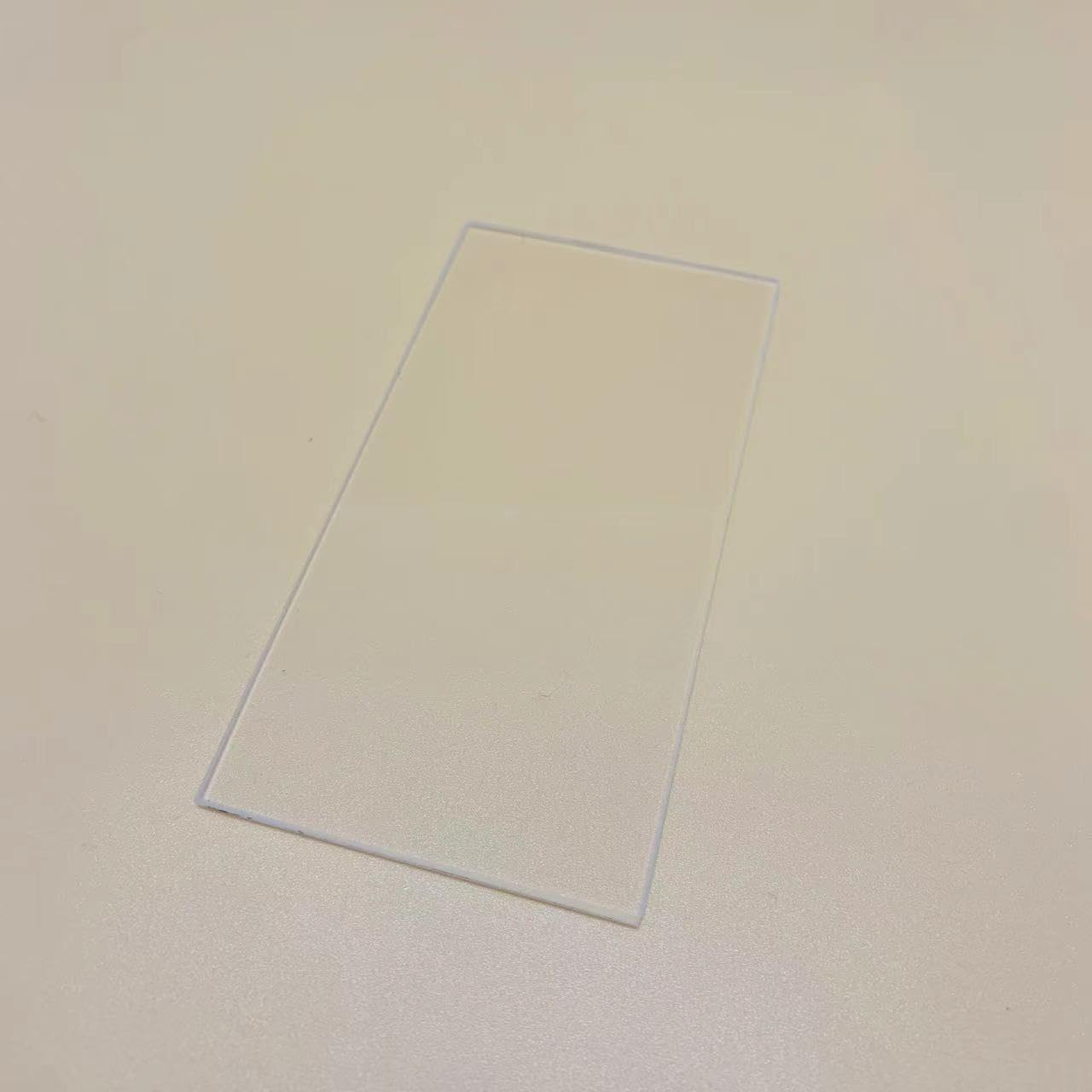 2 Stück Gesamtgröße: 150 x 75 x 2 mm, klare, transparente Quarzglasplatte
