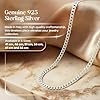 QUADRI - Mens Cuban Link Chain 5mm - 925 Sterling Silver Chain Mens - Silver Necklace for Men - Gift Box Included - 22"- 56 cm #1