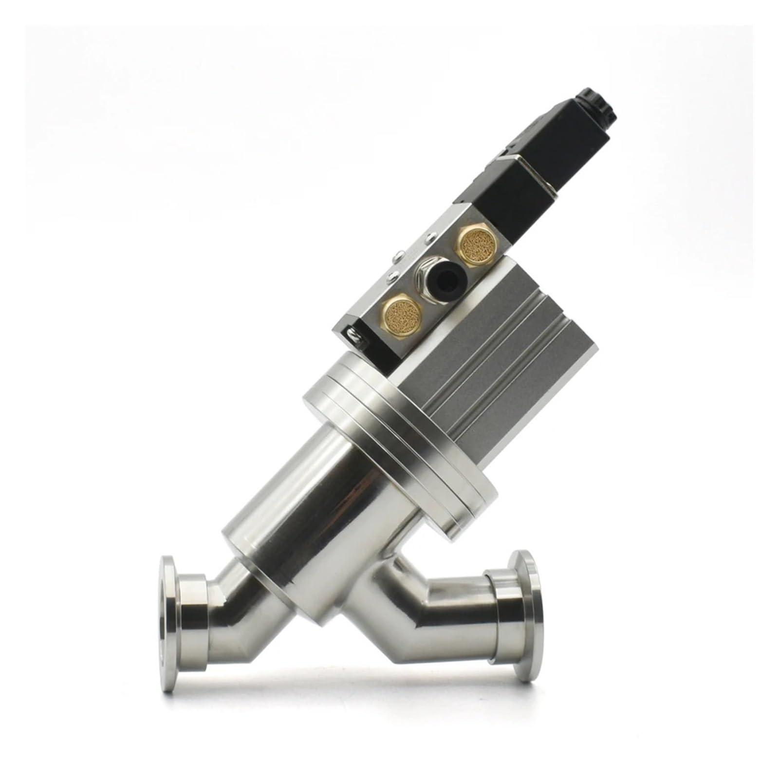 KF16 KF25 KF40 KF50 SS304 L-Type Y-Shaped Vacuum Pneumatic Angle 24/220V Flange Gas Baffle