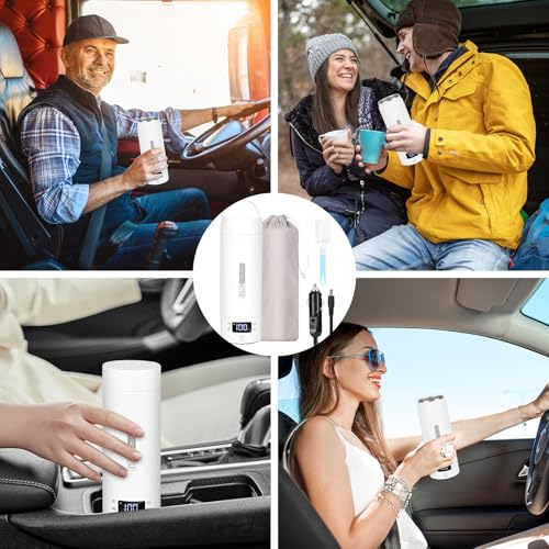 Hervidor eléctrico portátil para auto 16oz blanco miniatura 6