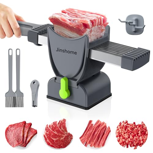 Jinshome Fleischschneider Hackbeil Küchenmesser Set, manuelle Frischfleischschneider Lebensmittelschneider für Rindfleisch Schweinefleisch Hammelfleisch für Home Cooking BBQ Hot Pot