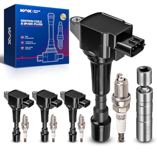 Image of KAX Ignition Coils & Spark Plugs Set Fit for Mazda 2 2011-2014 UF655 | (w /tool)