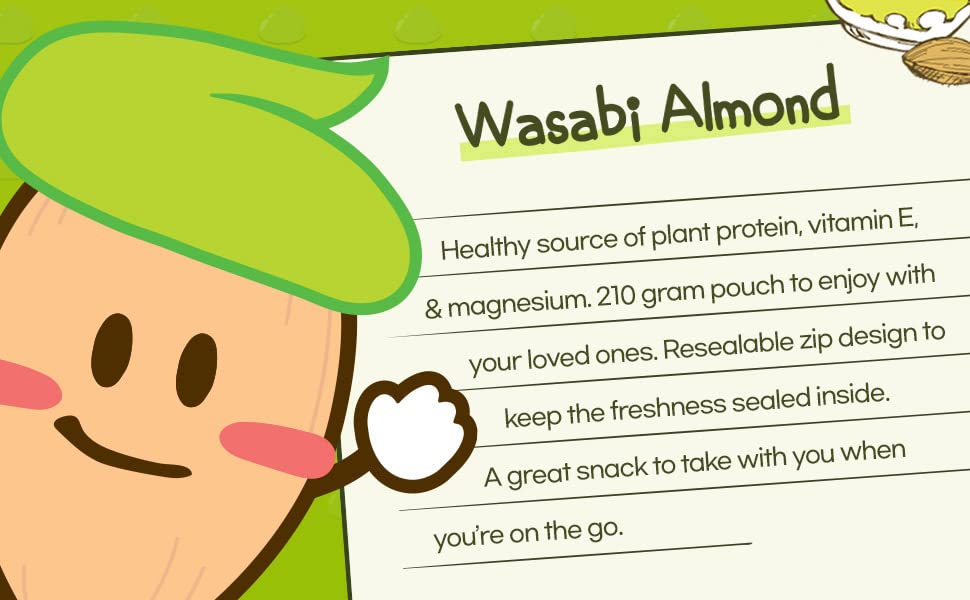 Miniatura 4 de Marca oficial Gilim HBAF Almendras sazonadas coreanas Wasabi 1 x 741oz