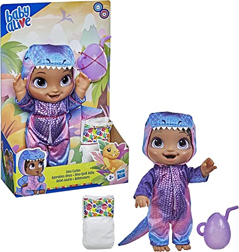 Muñeca Baby Alive Dino Cuties Tyrannosaurus con accesorios miniatura 3