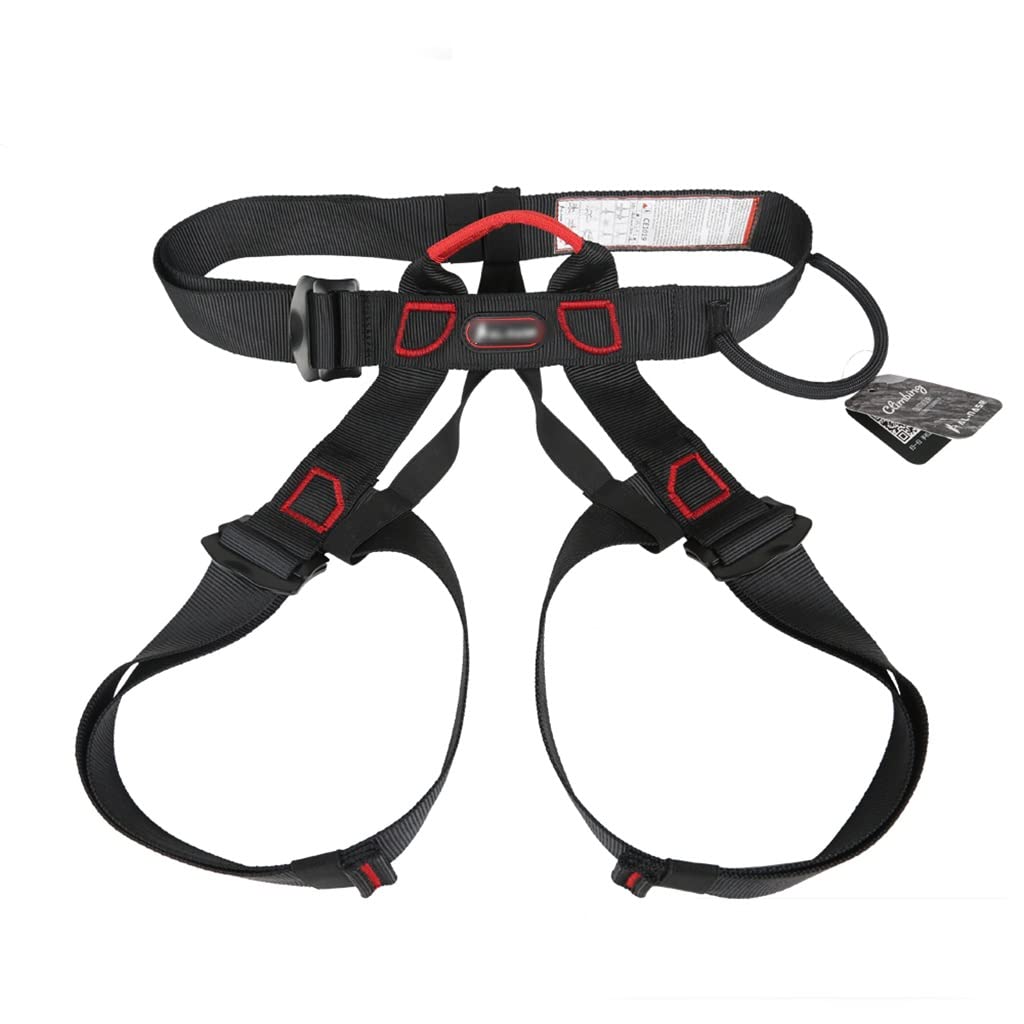 SwaYve Ceinture de Sécurité Demi-Corps, Harnais de Sécurité Antichute, Ceinture de Sécurité de Protection Contre L'Escalade Pour L'Escalade, L'Alpinisme, Les Pompiers, Le Rappel/Black
