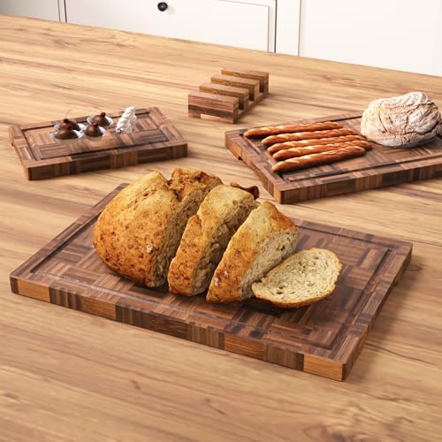 Fibogollo Bamboo Cutting Boards For Kitchen,Kitchen Cutting Board,Wooden Chopping Boards With Juice Groove thumb #2